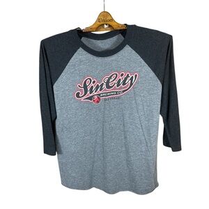 Sin City Brewing Co Men’s/ Unisex Graphic Long Sleeve T-Shirt Size NO TAG